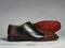 Bespoke Brown Black Leather Cap Toe Lace up Shoe for Men - leathersguru