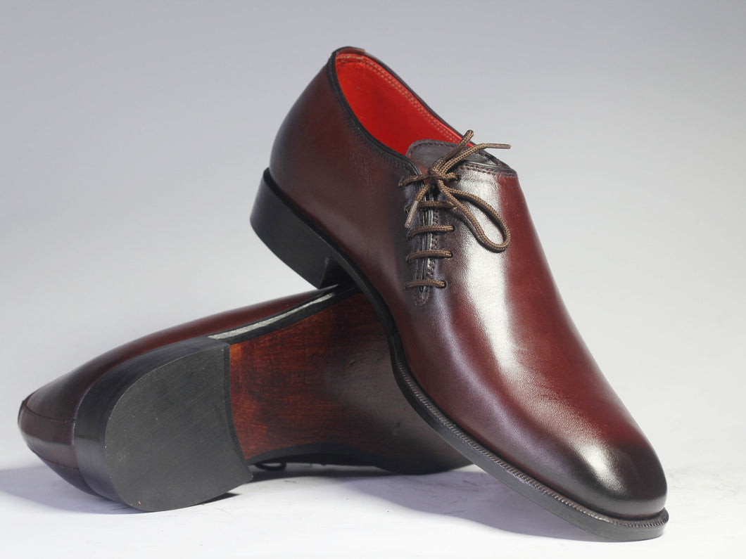 Bespoke Burgundy Leather Side Lace Up Shoe for Men - leathersguru