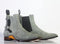 Bespoke Gray Suede High Ankle Buckle Up Stylish Boots - leathersguru