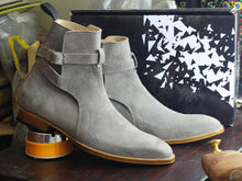 Load image into Gallery viewer, Handmade Jodhpurs Suede Leather Boots For Men&#39;s - leathersguru
