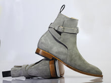 Load image into Gallery viewer, Handmade Jodhpurs Suede Leather Boots For Men&#39;s - leathersguru
