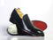 Bespoke Black Leather Brogue Toe Loafer Shoe for Men - leathersguru