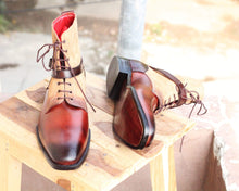 Load image into Gallery viewer, Handmade Madrid Strap leather ankle boots for men&#39;s - leathersguru
