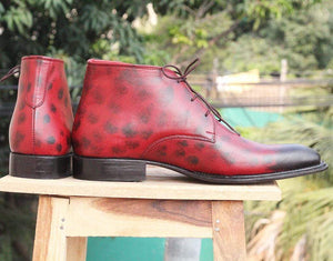 Men Ankle High Chukka Boots - leathersguru