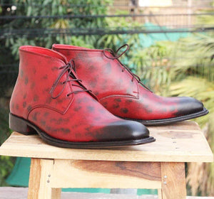 Men Ankle High Chukka Boots - leathersguru