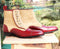 Men's Burgundy Button Top Ankle Boot - leathersguru