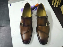 Load image into Gallery viewer, Handmade Brown Color Double Monk Leather Shoe - leathersguru
