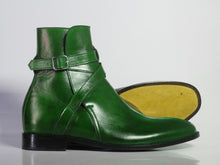 Load image into Gallery viewer, Handmade Green Jodhpurs Leather BootsFor Men&#39;s - leathersguru
