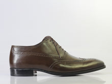 Load image into Gallery viewer, Bespoke Brown Wing Tip Brogue Lace Up Shoe for Men - leathersguru
