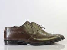 Load image into Gallery viewer, Bespoke Brown Wing Tip Brogue Lace Up Shoe for Men - leathersguru
