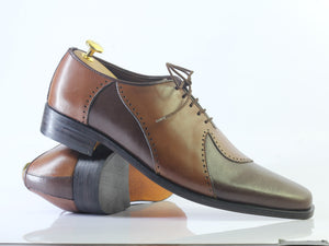 Bespoke Brown Leather Lace Up Shoe for Men - leathersguru