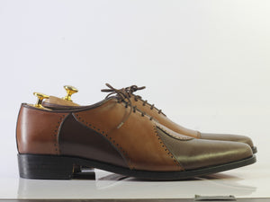 Bespoke Black & Brown Lace Up Shoe For Men - leathersguru