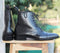 Bespoke Black Leather Ankle Lace Up Boots - leathersguru