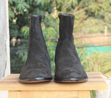 Load image into Gallery viewer, Handmade Black Suede Ankle Boots - leathersguru
