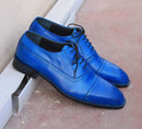 Handmade Blue oxford leather shoe - leathersguru