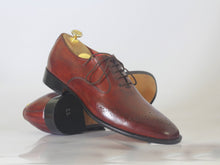 Load image into Gallery viewer, Bespoke Burgundy Leather Lace Up Shoe for Men - leathersguru
