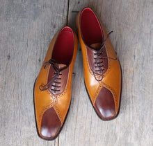 Load image into Gallery viewer, Handmade Tan Brown Stylish Leather Shoes For Men&#39;s - leathersguru
