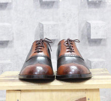 Load image into Gallery viewer, Handmade Tan Brown Leather Wing tip Shoes - leathersguru

