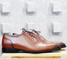 Load image into Gallery viewer, Bespoke Brown Leather Lace Up Shoe for Men - leathersguru
