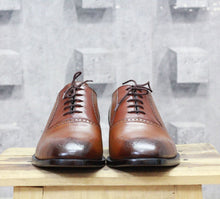 Load image into Gallery viewer, Bespoke Brown Leather Lace Up Shoe for Men - leathersguru
