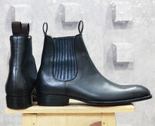 Load image into Gallery viewer, Bespoke Black Chelsea Leather Stylish Boots - leathersguru
