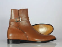 Load image into Gallery viewer, Handmade Brown Jodhpurs Leather Ankle Boots - leathersguru
