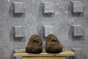 Men's Brown Suede Tussles Loafers Shoe - leathersguru