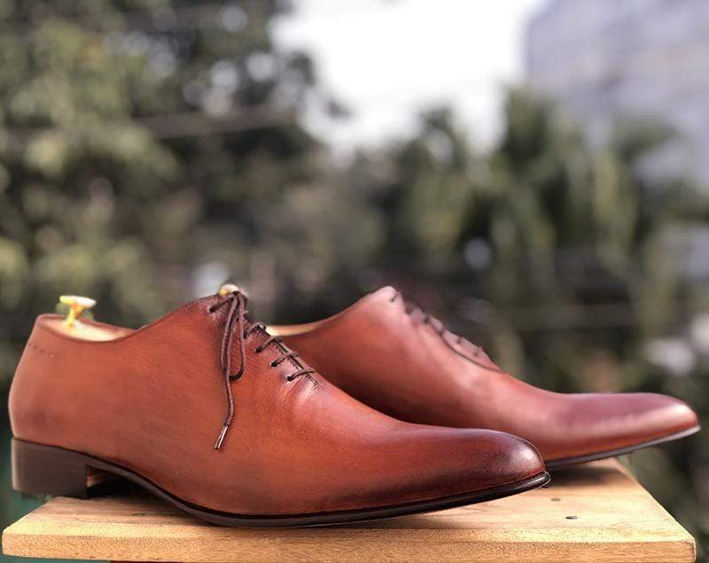 Handmade Brown Chukka Leather Lace Up Shoe - leathersguru