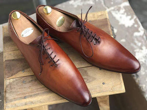 Handmade Brown Chukka Leather Lace Up Shoe - leathersguru