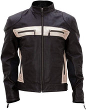Load image into Gallery viewer, Leather Craze Men&#39;s Genuine Lambskin Leather Biker Jacket Designer Look Black - leathersguru
