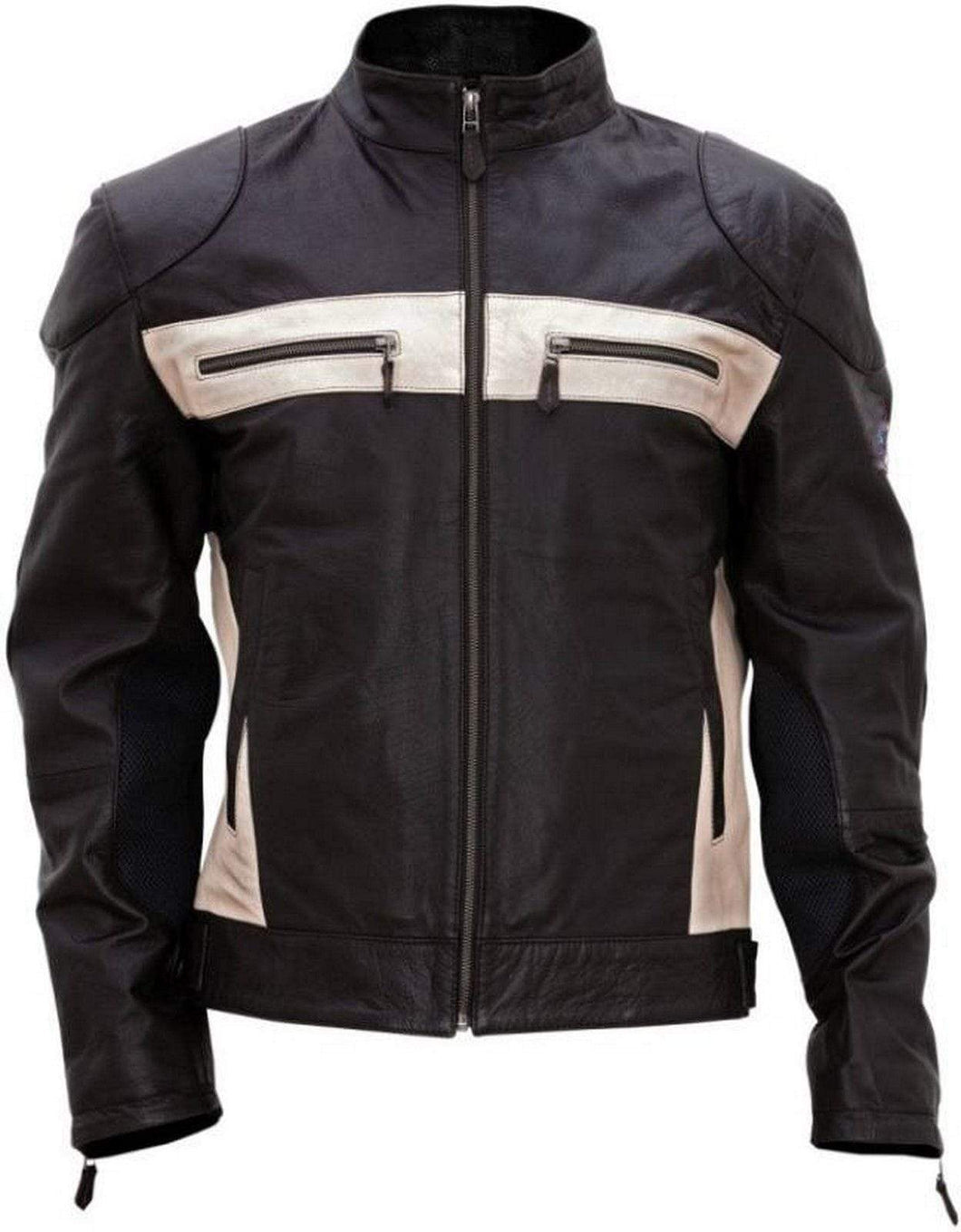 Leather Craze Men's Genuine Lambskin Leather Biker Jacket Designer Look Black - leathersguru