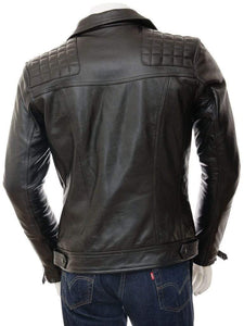 Leather Jacket Motorcycle Black Men's Genuine Lambskin Slim Fit Biker Jacket - leathersguru