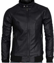 Load image into Gallery viewer, Leather Jacket For Mens In Black Colour
