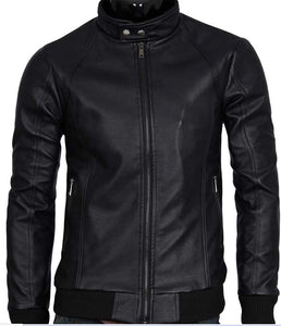 Leather Jacket For Mens In Black Colour