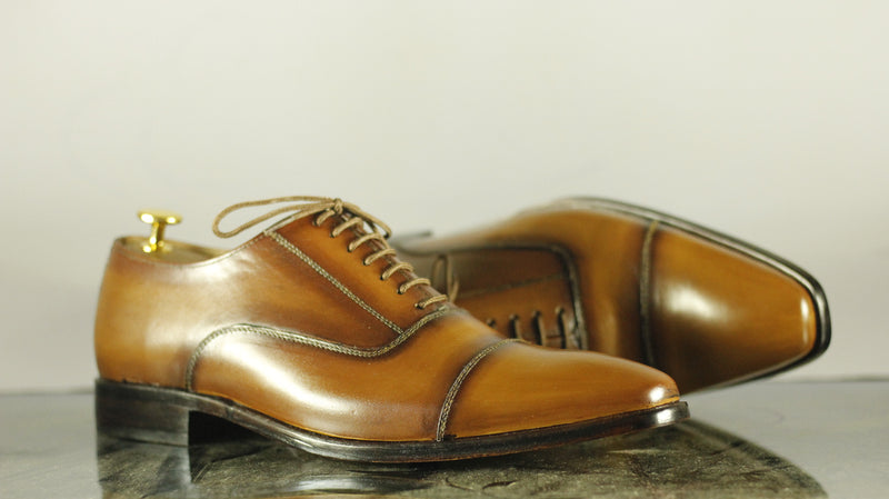 Men's Brown Brown Leather Shoe for Men
