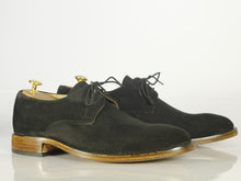Load image into Gallery viewer, Bespoke Black Suede Lace Up Shoes for Men&#39;s - leathersguru
