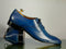 Bespoke Lace Up Blue Stylish Brogue Toe Leather Shoes For Men's