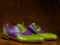 Bespoke Green Purple Wing Tip Lace Up Leather Shoes For Men