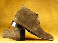 Load image into Gallery viewer, Men&#39;s Brown Chukka Boot,Bespoke Stylish Party Boot
