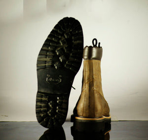 Ankle Brown Chukka Vintage Lace Up Leather Boots - leathersguru