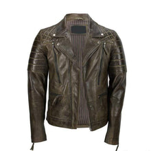 Load image into Gallery viewer, Men&#39;s Brown Sheep Leather Vintage Style Biker Fashion Casual Leather Jacket - leathersguru
