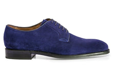 Load image into Gallery viewer, Made to order Handmade Derby Navy Blue Suede Leather Shoes

