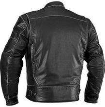 Load image into Gallery viewer, Men&#39;s Biker Leather Jacket, Men&#39;s Distressed Black Leather Jacket - leathersguru
