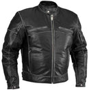 Men's Biker Leather Jacket, Men's Distressed Black Leather Jacket - leathersguru