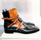Handmade Tan Black Leather Triple Buckle Jodhpurs Boots - leathersguru