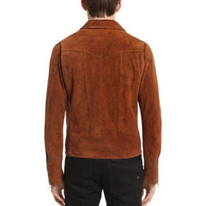 Men's Tan Brown Suede Leather Jacket, Men's Fashion Zipper Jacket - leathersguru
