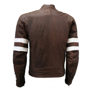Men Distressed Vintage Leather Motorcycle Jacket