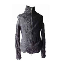 Load image into Gallery viewer, Men High Neck Lambskin washed Leather jacket
