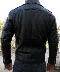 Men Leather Jacket Original Leather Classic Black Fashion Leather Jacket