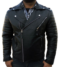 Load image into Gallery viewer, Men Leather Jacket Original Leather Classic Black Fashion Leather Jacket
